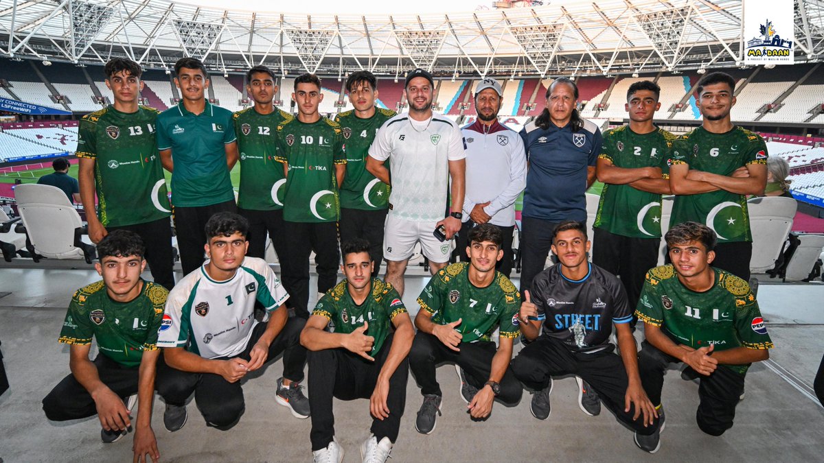 The Pakistan Street Child Football Team 🇵🇰⚽ standing proud at the iconic London Stadium, home of West Ham United! 🌍
From the streets of Pakistan to international arenas, these young players are proving that dreams have no boundaries. 💚

#Maidaan #PakistanFootball