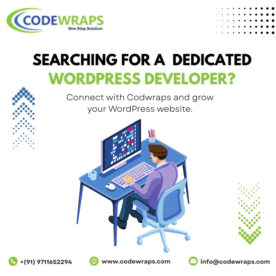 codewraps_it's tweet image. Looking for a Dedicated WordPress Developer? Codewraps delivers expert WordPress design, development &amp;amp; scalable solutions. 

📞 +91 9711652294 
🌐 codewraps.com/hire-wordpress…
📧 info@codewraps.com 

#WordPressDeveloper #Codewraps