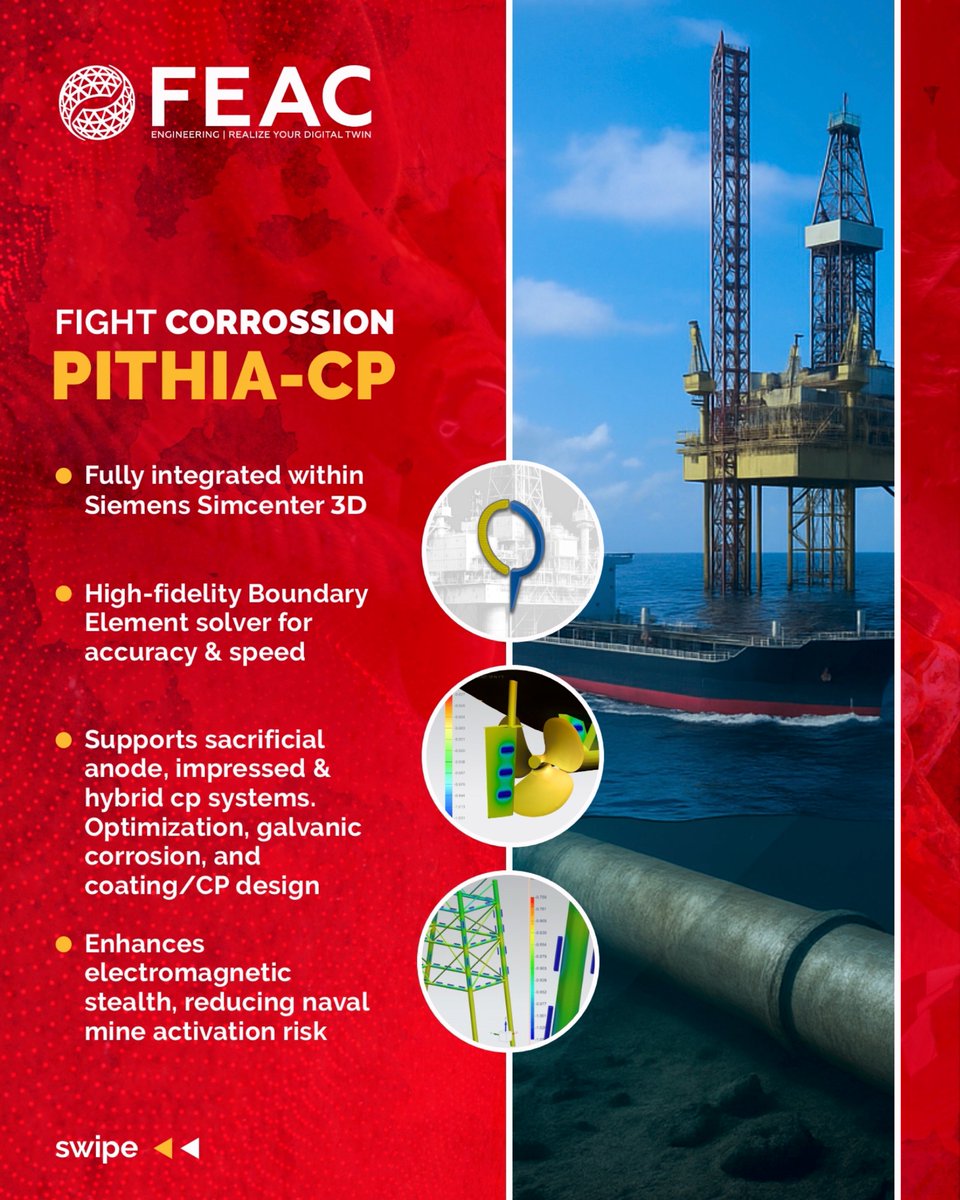 FEACEngineering's tweet image. @FEACEngineering  is coming to the United States for @NavalEngineers  -  𝐌𝐄𝐆𝐀𝐑𝐔𝐒𝐓 𝟐𝟎𝟐𝟓!

#FEAC #PithiaCP #MegaRust #BEM #ASNE #DigitalTwin #Simulation #SIEMENS #DigitalIndustrySoftware #CathodicProtection #Corrosion