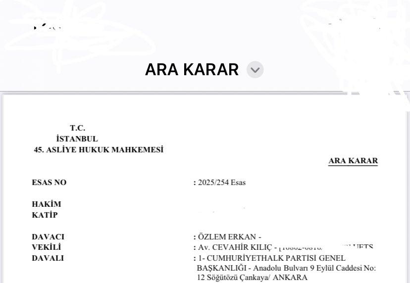 Birbirini satan satana…

“Büyük kurultay” davasında olduğu gibi, CHP İstanbul İl başkanlığı kongre davasına yine değişimciler damgasını vurdu…

Davacı olan “Özlem Erkan” Gaziosmanpaşa ilçesinden İl delegesi seçilmiş, ardından il kongresinde Cemal Canpolatın tam karşısında yer
