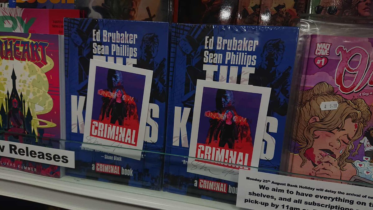 OKComics's tweet image. Back in stock and ready to rock!
All our copies of the new epic Criminal book, The Knives, come with an exclusive bookplate bookplate signed by #SeanPhillips and #JacobPhillips. We have plenty in stock, but get in quick, these will sell quick. 
okcomics.co.uk/products/the-k…