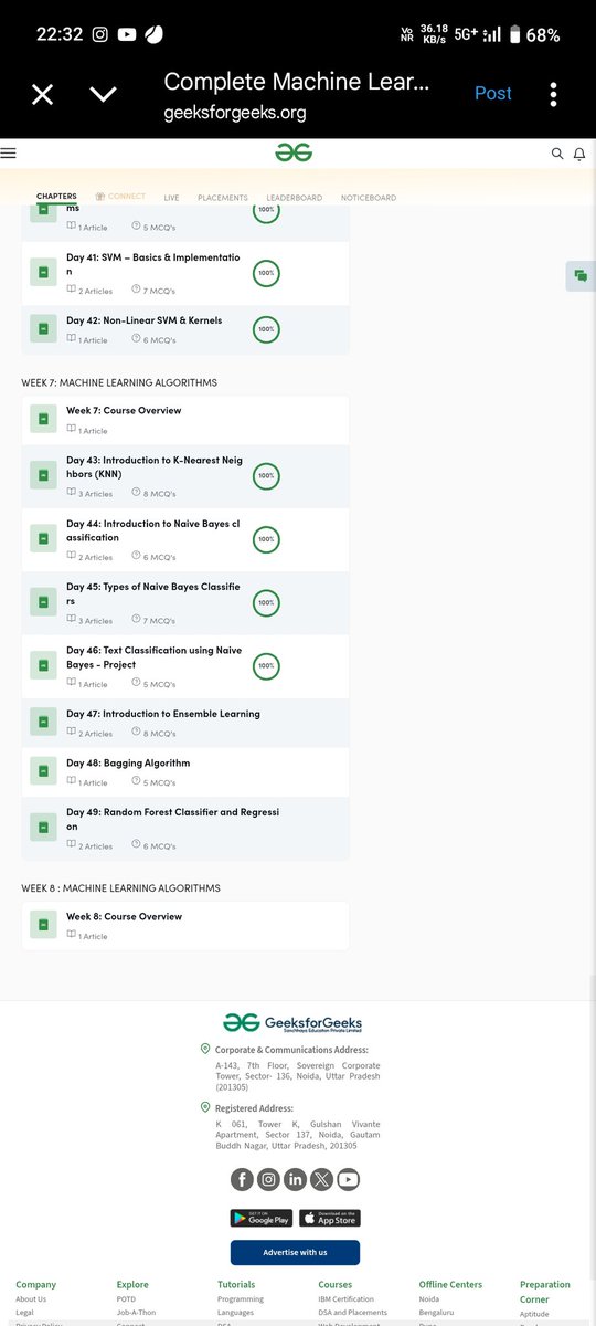 Subh19gh's tweet photo. Day 46   of Complete Machine Learning &amp; Data Science - Nation Skill Up  Course Link:  https://t.co/fWMjDGhDWE #gfg #skillupwithgfg #nationskillup #geeksforgeeks
@geeksforgeeks https://t.co/kCSlMpmybS