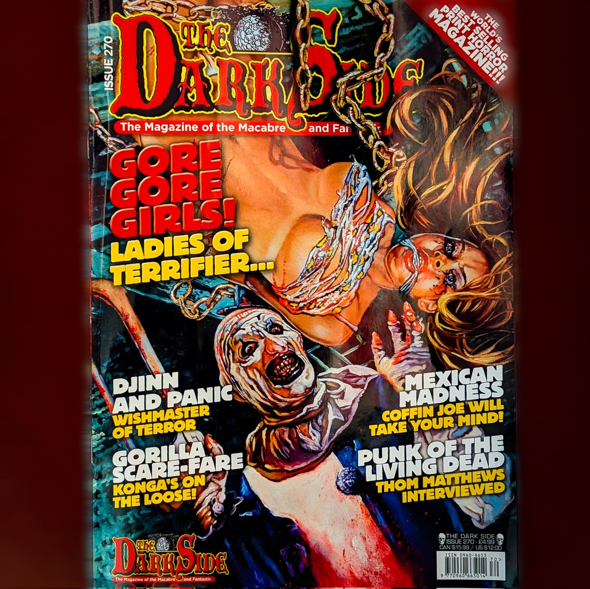 jtatkinson666's tweet photo. Just got my copy. And, no, I am not affiliated with it! Just a horror fan! Articles abound on ...  Terrifier, Wishmaster, and Konga 👻

#darksidemagazine  #magazine #movie #film #horrorfilm #horrormovie #art #read  #horrorfans #horrorgeek https://t.co/EnOEF5VaPh