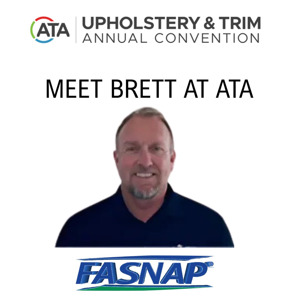 Headed to the ATA Show? Brett from Fasnap will be there!
He’s your go-to for snaps, grommets &amp; webbing that work.
Sept 9-11 - see you at ATA!
#fasnap #ata #utac #upholstery #fasteners #utac2025 #ATA2025 #ATAShow