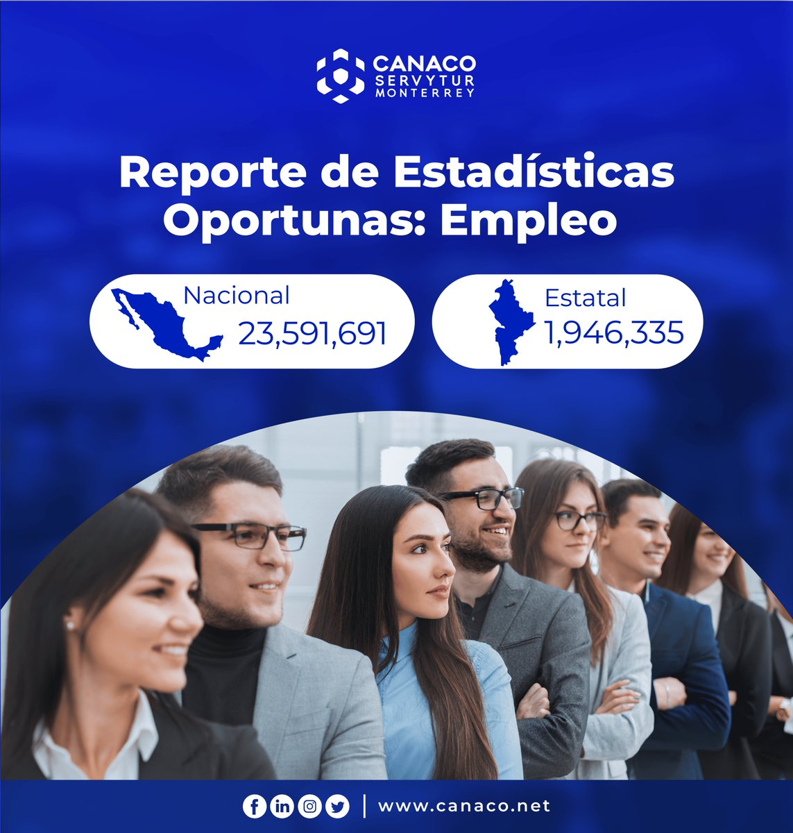 En julio, el empleo registrado en México alcanzó 23,591,691 puestos, de los cuales 1,946,335 corresponden a Nuevo León.

📷 Consulta el reporte completo aquí: bit.ly/3JJcxaL