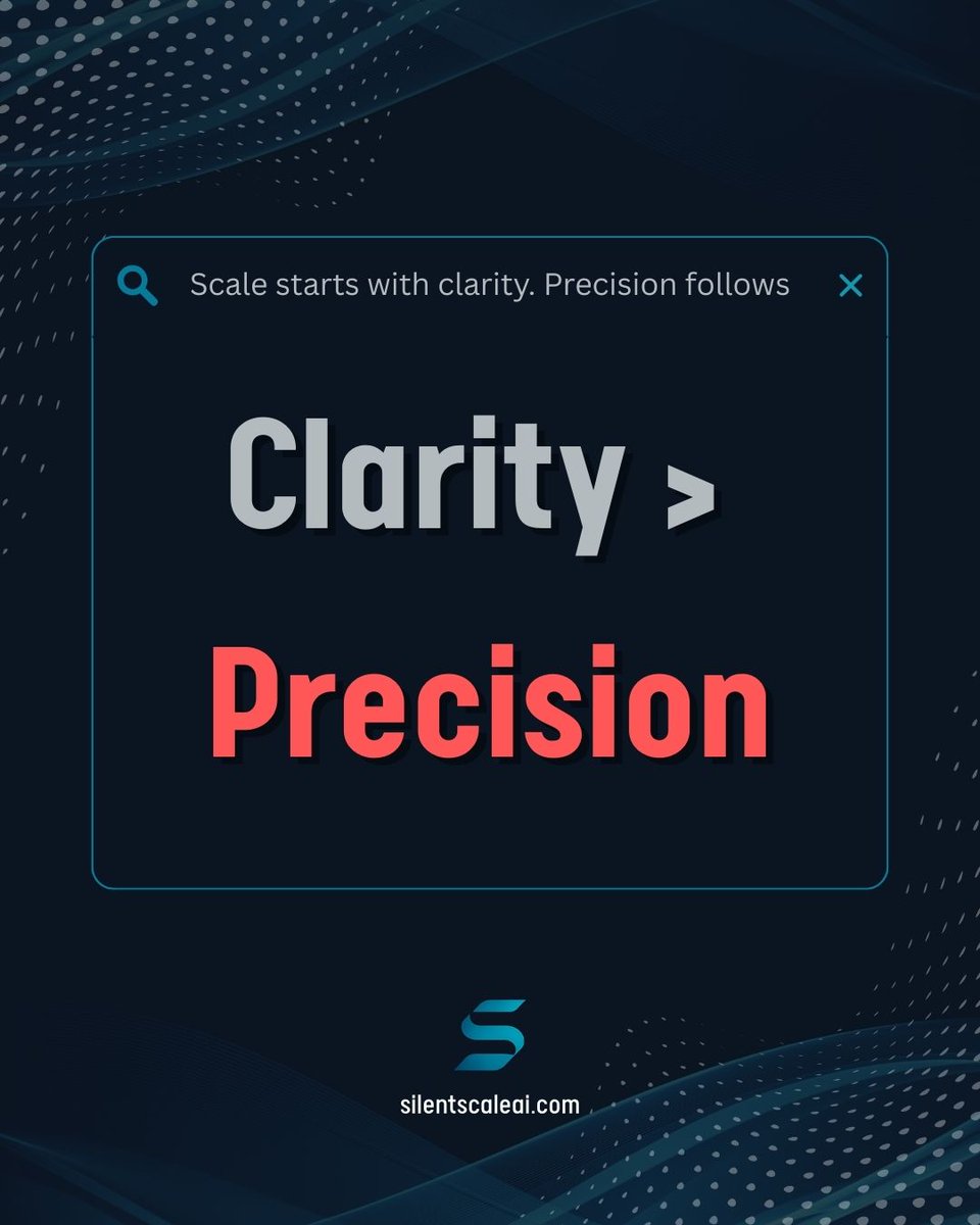 SilentScaleAI_'s tweet image. Most founders chase growth with noise.
We build systems with precision—and that’s the unfair advantage.

Quiet systems. Loud results.

👉 Scale starts with clarity. Book a strategy call

#SilentScaleAI #Precision #FounderFocus #ScaleWithSystems #CleanExecution #OutcomeDriven
