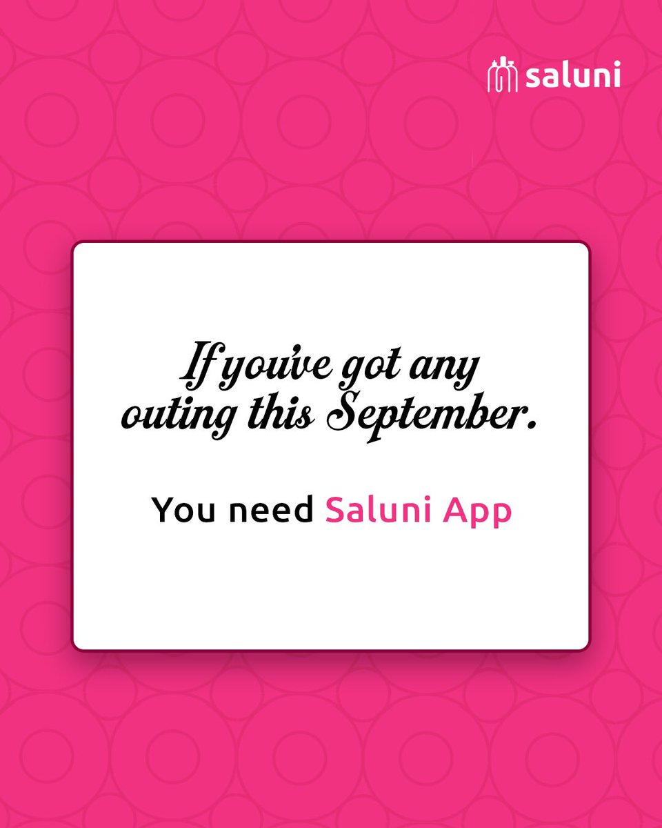 We raise you Saluni App, if you’re thinking about how to look your absolute best when your outings call 😉
 
How many fingers did you raise beauties?💅