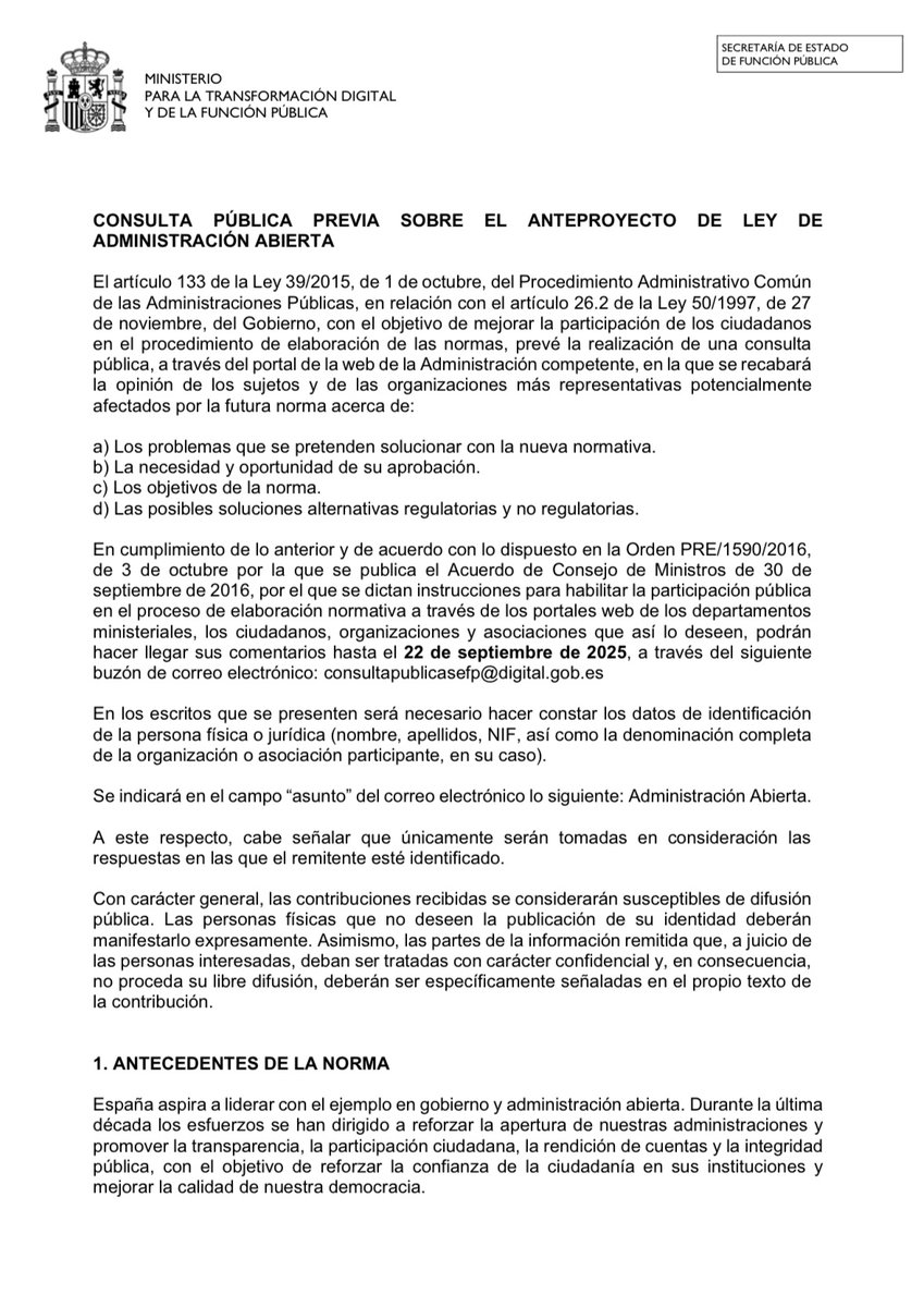 1️⃣Refuerzo de #transparencia (publicidad activa y ejercicio del der. de acceso)
2️⃣Consolidar cultura de #integridadpública
3️⃣Favorecer #participaciónpública
4️⃣Garantizar #rendicióndecuentas
5️⃣Implantar gobernanza efectiva y asegurar cumplimiento normativo

🧶👇🏼