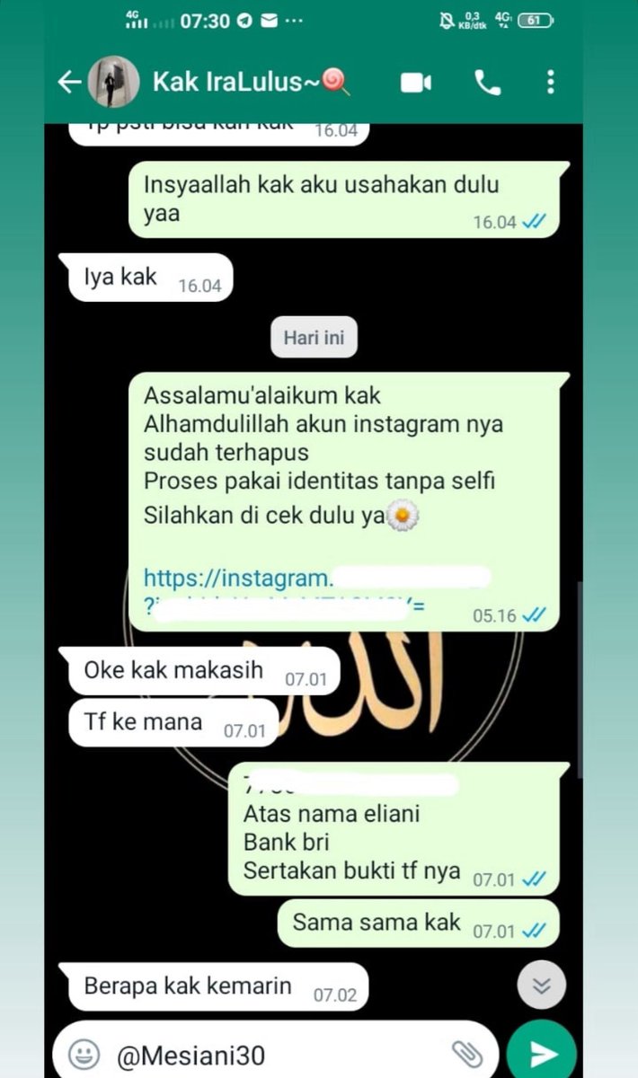 HALO GAIS.
MENERIMA JASA PEMULIHAN AKUN DAN LACAK LOKASI BISA WA/DM YA

🌟 JASA HACK
🌟 JASA HAPUS AKUN
🌟 JASA SADAP WA
🌟 LACAK LOKASI 
🌟 AKUN LUPA PASWORD 
🌟 JASA PEMULIHAN AKUN = FB ,TIKTOK,TWITER,EMAIL,IG,
TELEGRAM,LINE = DAN LAIN..

☎️WA : wa.me/+6287788742748
