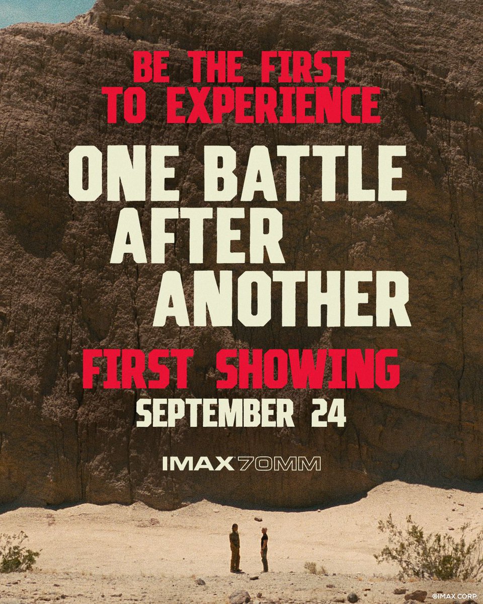 We are thrilled to be presenting #OneBattleAfterAnother in stunning #IMAX 70mm film! This is Paul Thomas Anderson's first feature film in IMAX and stars Leonardo DiCaprio and Indianapolis native Chase Infiniti. #DowntownIndy