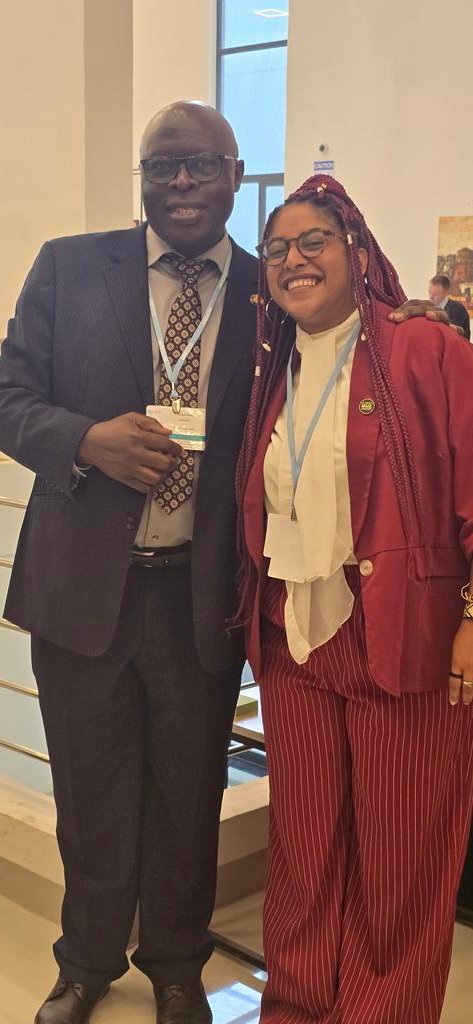 LinusMofor's tweet image. Great pleasure meeting dynamic motivating COP30 Presidency Youth Climate Champion, Marcele Oliveira @pycccop30 at Second Africa Climate Summit #acs2025 #ACS2 learning of her dreams for Climate ambition and action, and the power of #children and #youth to drive #climate sol #COP30