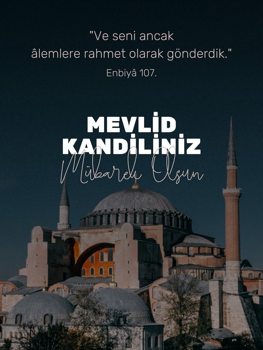 Milletimizin ve İslâm âleminin Mevlid Kandili’ni tebrik ediyor, âlemlere rahmet olarak gönderilen Peygamber Efendimiz’in (s.a.v.) dünyaya teşrif ettiği bu mübarek gecenin, tüm insanlık için hayırlara vesile olmasını diliyoruz.

Leyle-i Mevlid’imiz mübarek olsun.