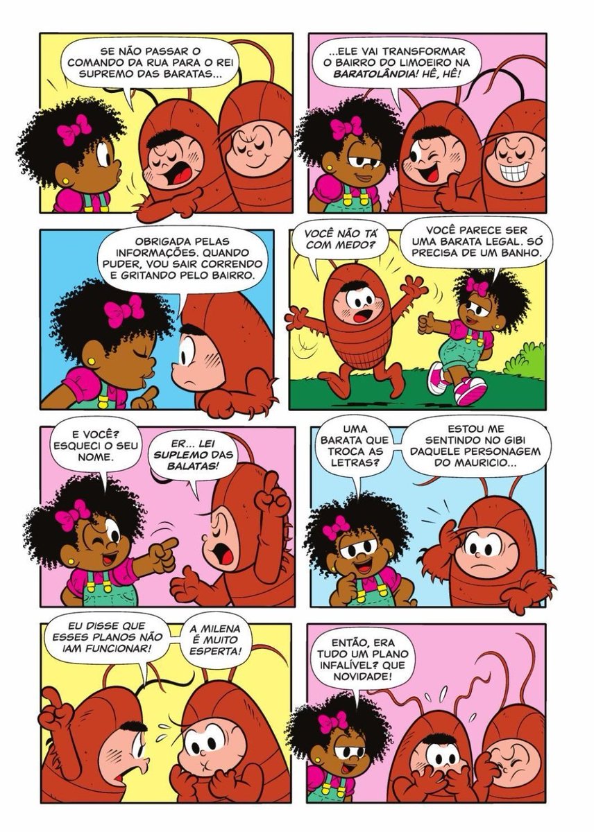 WHO IS THIS DIVA a milena com uma só página acabando com o ego do cebolinha kkkkkkkkkkkk