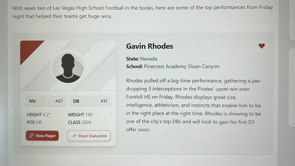 Thank you <a href="/PrepRedzoneNV/">Prep Redzone Nevada</a> for the write up!!