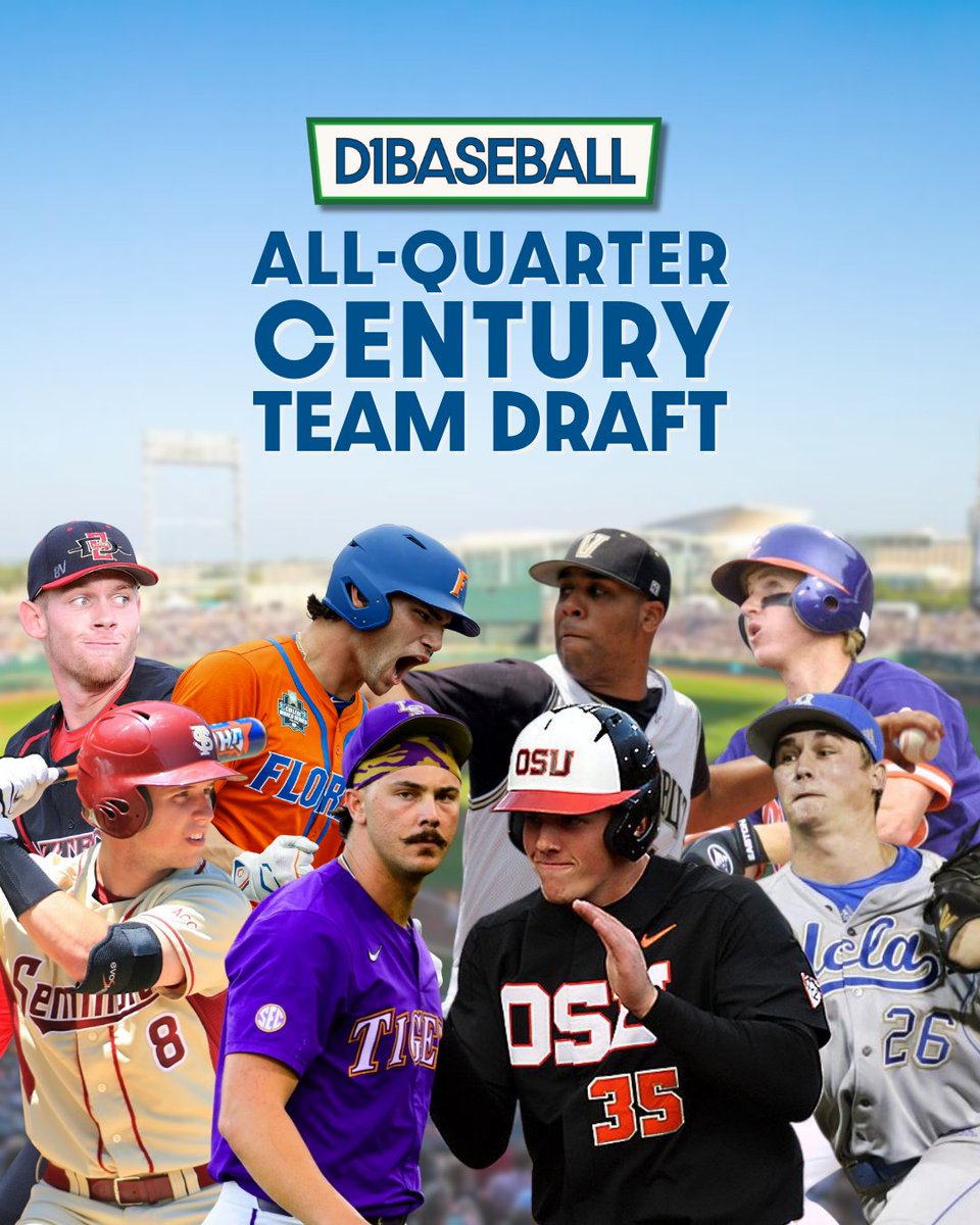 D1Baseball (@d1baseball) on Twitter photo 🚨 SPECIAL D1BASEBALL PODCAST 🚨
Tune in at 7:30 p.m. ET tonight as <a href="/KendallRogers/">Kendall Rogers</a>, <a href="/aaronfitt/">Aaron Fitt</a>, <a href="/Mike_Rooney/">Mike Rooney</a> and <a href="/JoeHealyD1/">Joe Healy</a> highlight the best college baseball players of the last 25 seasons in our All-Quarter Century Team Draft!
📺 bit.ly/3JJRip5 🚨 SPECIAL D1BASEBALL PODCAST 🚨
Tune in at 7:30 p.m. ET tonight as <a href="/KendallRogers/">Kendall Rogers</a>, <a href="/aaronfitt/">Aaron Fitt</a>, <a href="/Mike_Rooney/">Mike Rooney</a> and <a href="/JoeHealyD1/">Joe Healy</a> highlight the best college baseball players of the last 25 seasons in our All-Quarter Century Team Draft!
📺 bit.ly/3JJRip5