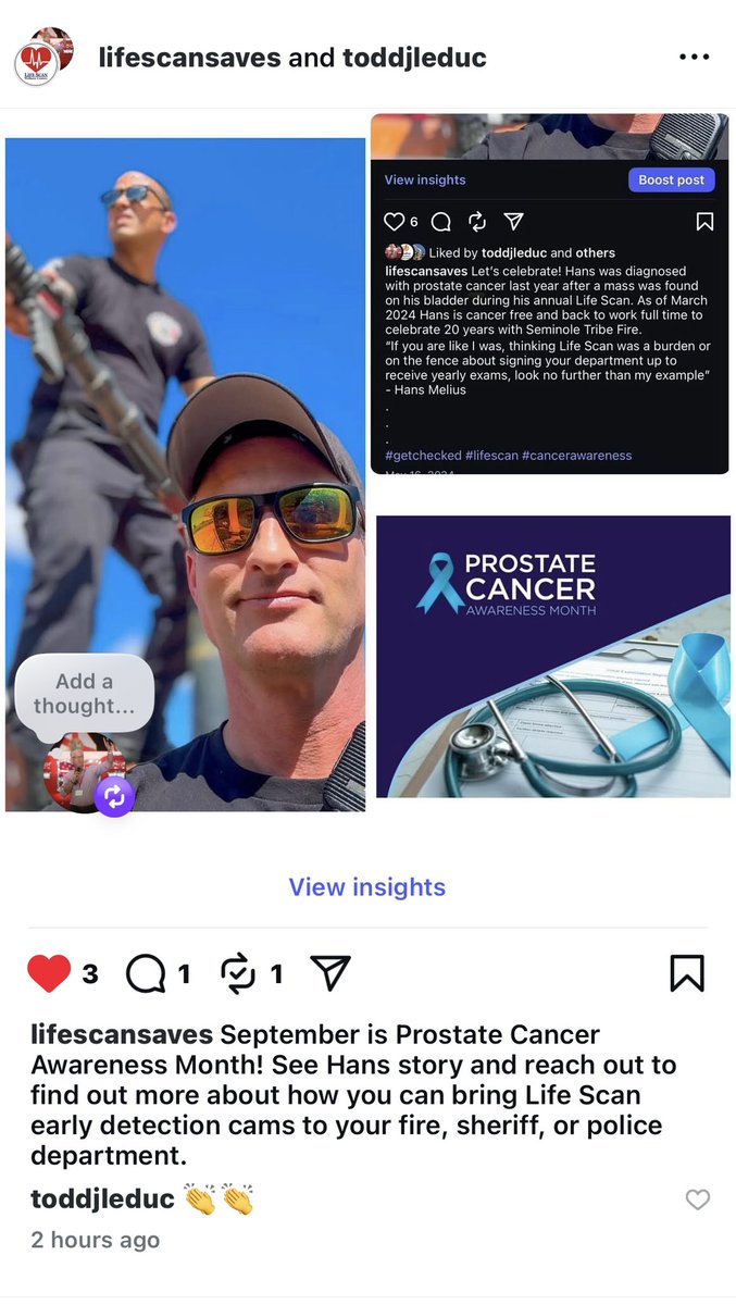 #prostratecancerawarenessmonth <a href="/LifeScanSaves/">Life Scan Wellness</a> #earlydetection #firstresponders #survivors <a href="/IAFC_SHS/">IAFC SHS Section</a> <a href="/Josh_IAFF/">Joshua Smith</a> <a href="/PIOMarkBrady/">Mark Brady</a> <a href="/RealBritaHorn/">🔥Brita Horn</a> <a href="/usfraorg/">USFRA.org</a> <a href="/FCSNnational/">Firefighter Cancer Support Network Official Page</a> <a href="/Jefffire89/">Jeff Johnson</a> <a href="/DetecTogether/">DetecTogether</a> <a href="/ChiefOttoDrozd/">Chief Otto Drozd</a> <a href="/fireengineering/">Fire Engineering</a> <a href="/floridaFFsafety/">Florida FF Safety</a>