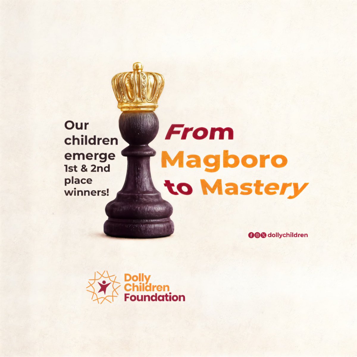 Our kids left Magboro at 6am daily to attend the <a href="/chessinslums/">CHESS IN SLUMS AFRICA</a>  4 - weeks programme and it paid off.

They emerged 1st &amp; 2nd place winners in the junior summer tournament.

Champions in the making, now ready to pass on their skills. 

#FromMagboroToMastery #RaisingChampions