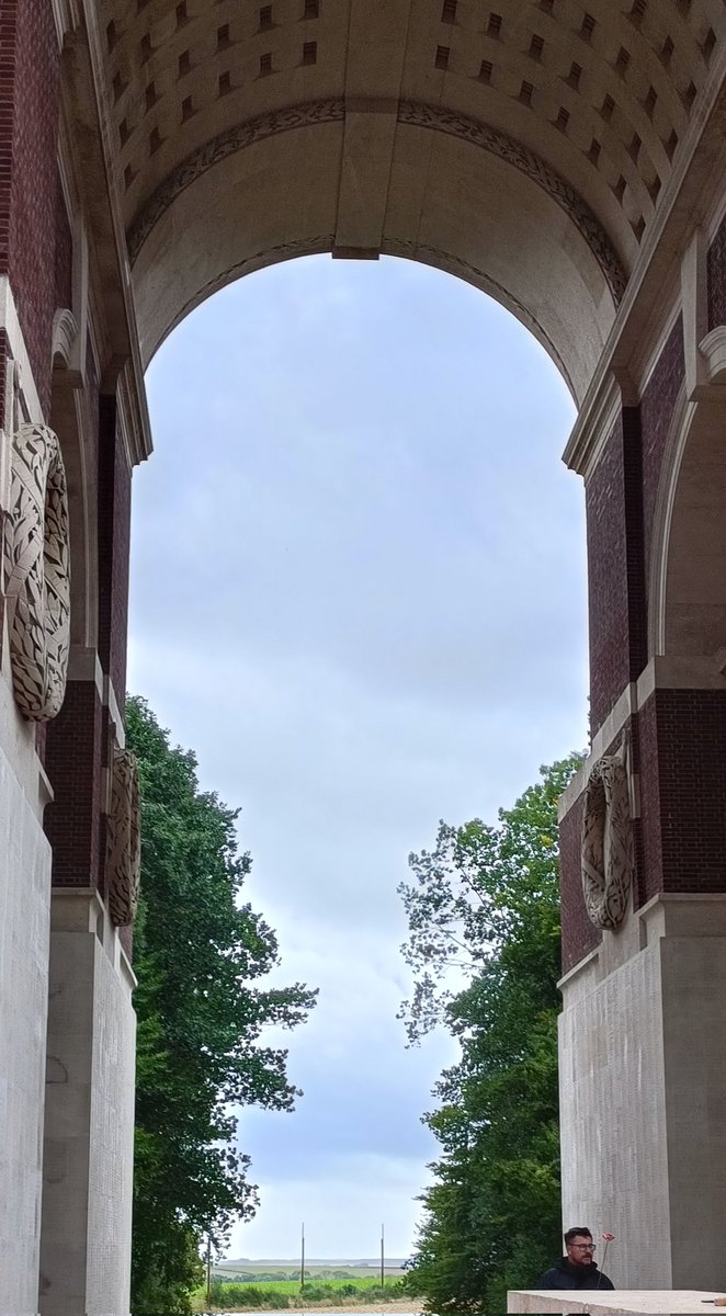 Today I have had the privilege of taking a death plaque back to The Somme on the anniversary of the soldiers death. No known grave but remembered on the Thiepval Memorial to the missing #lestweforget