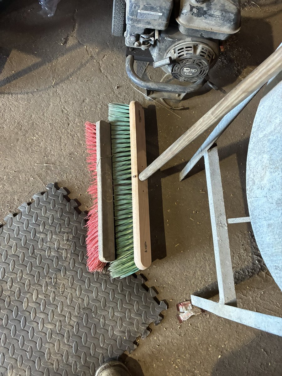 Big harvest profits mean we can spend renewing some essential kit , blown the whole budget and brought a bigger broom head . Next year might be a bumper year and we can stretch to a new handle #farmprofits