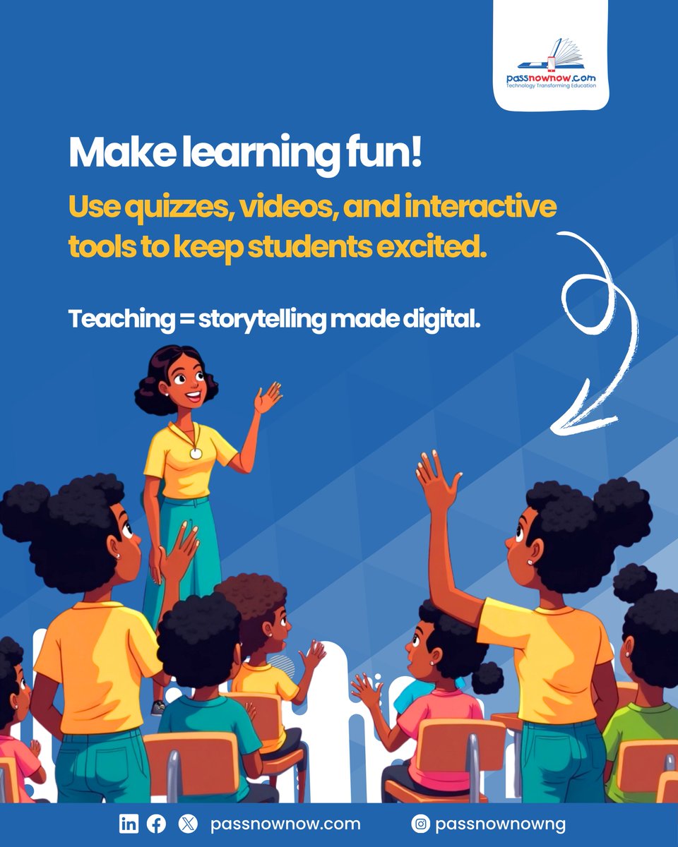 passnownow's tweet photo. Teaching doesn’t have to be stressful - Passnownow eLearning makes it simple, fun, and effective for both teachers and students. From lesson prep to quizzes and tracking progress, it’s all in one place.

Are you ready to make teaching smarter? https://t.co/a6qwBKREUJ