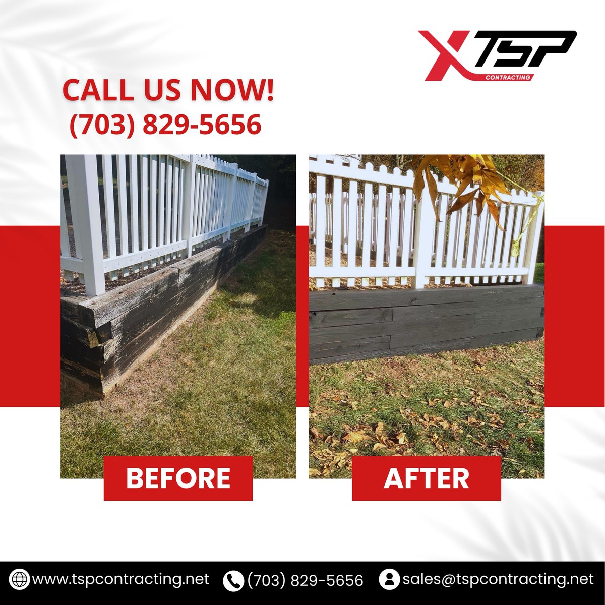 tspremodeling's tweet image. From worn-out to fresh and secure ✅
This fence got the upgrade it needed.

📞 Call us today at (703) 829-5656
🌐 tspcontracting.net

#TSPContracting #FenceRepair #BeforeAndAfter #VirginiaContractor #HomeRepairs