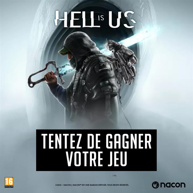 Micromania-Zing (@micromania_fr) on Twitter photo Rendez-vous demain pour la sortie de Hell is Us 🔥 Et pour l'occasion, on vous propose de gagner votre jeu dématérialisé ⤵️
🔴 Like, RT & Follow <a href="/Micromania_Fr/">Micromania-Zing</a>
🔴 Mentionner en réponse un ami avec #MicromaniaHellisUs
Tirage au sort dans 7 jours 🔥 Rendez-vous demain pour la sortie de Hell is Us 🔥 Et pour l'occasion, on vous propose de gagner votre jeu dématérialisé ⤵️
🔴 Like, RT & Follow <a href="/Micromania_Fr/">Micromania-Zing</a>
🔴 Mentionner en réponse un ami avec #MicromaniaHellisUs
Tirage au sort dans 7 jours 🔥