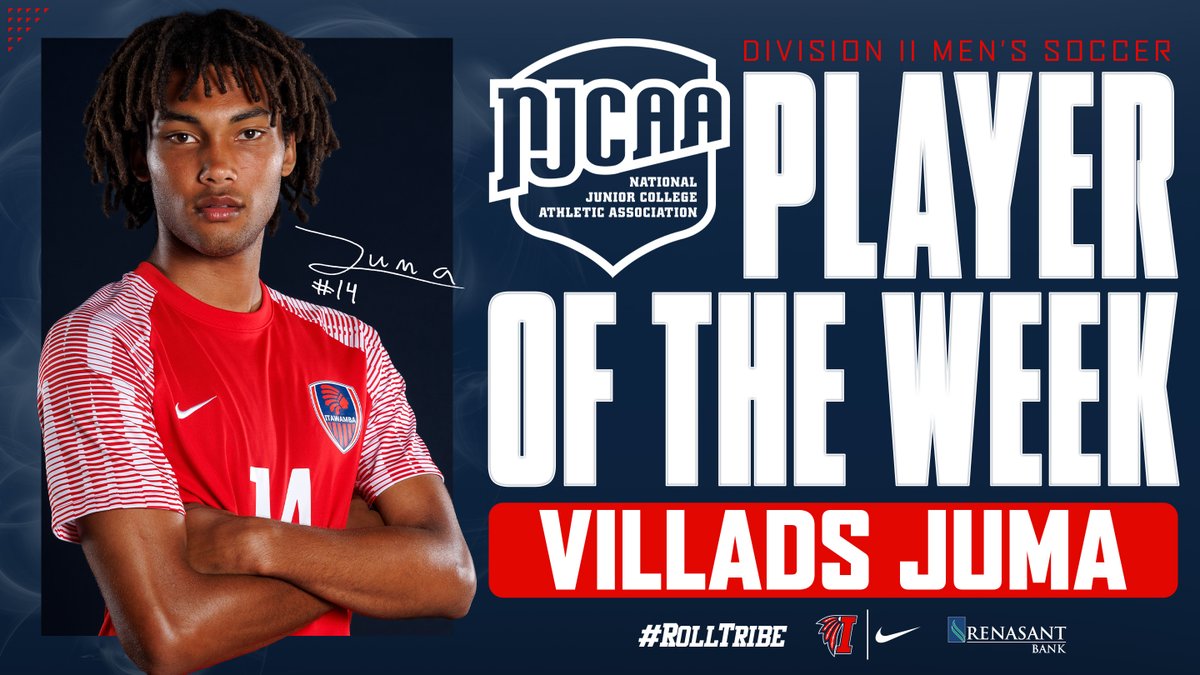 🚨⚽ Congratulations to Villads Juma on being named <a href="/NJCAA_Soccer/">NJCAA Soccer</a> DII Men’s Soccer Player of the Week! #ICCMSC #RollTribe 

📰 letsgoicc.com/sports/msoc/20…