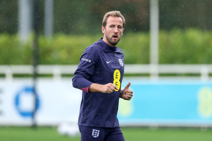 Harry Kane during training