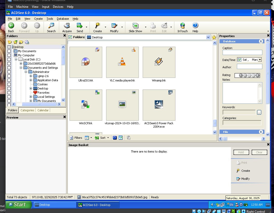 reactos's tweet image. ACDSee 6 runs on #ReactOS! It launches via taskbar in ACDSee Device Detector.
ACDSee Fotostate 3 runs as well, but has glitches.