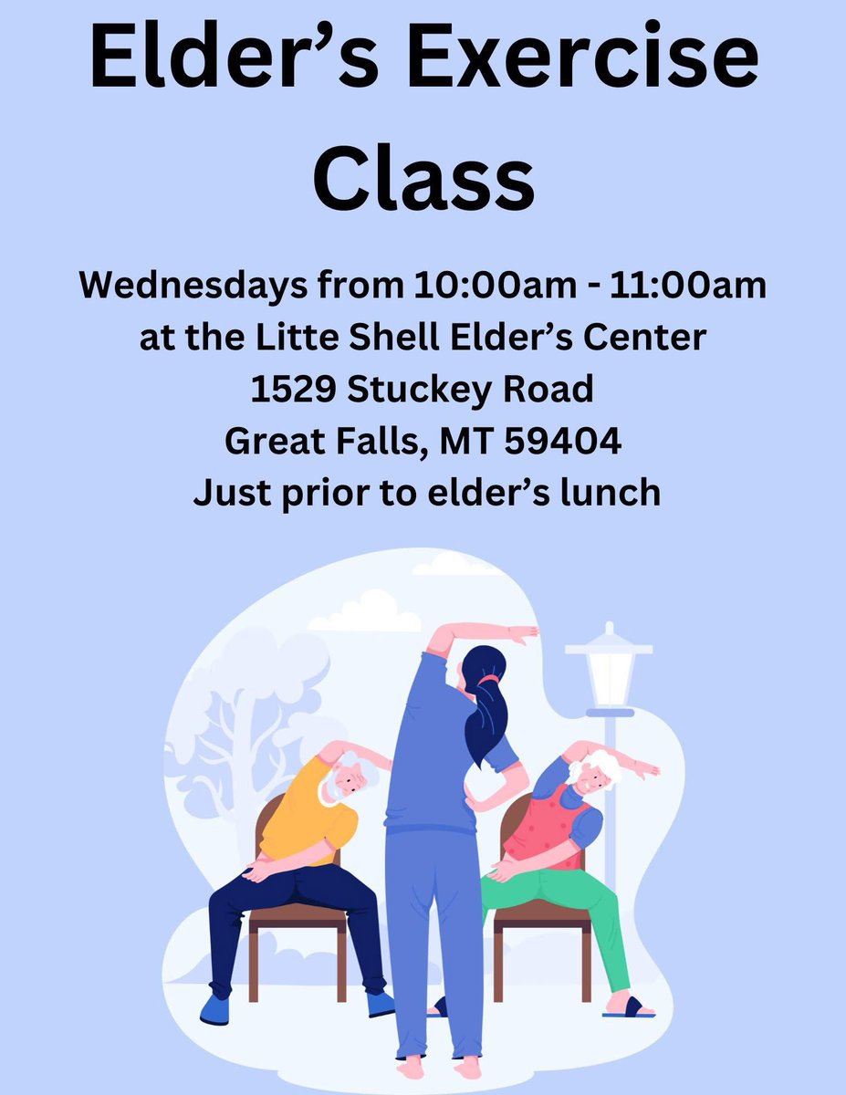 MTLittleShell's tweet image. #LittleShell Elder’s Exercise Class starts again this morning.