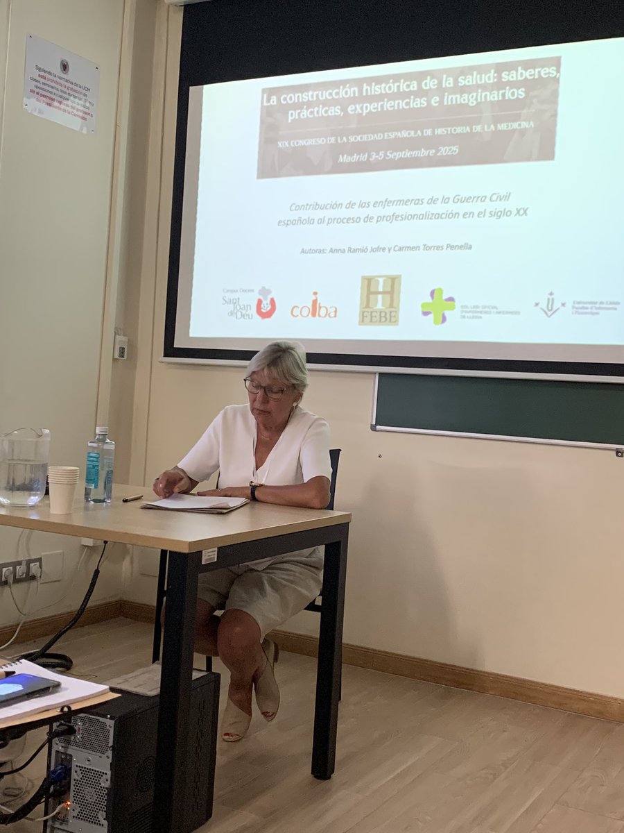 La Dra. Anna Ramió presenta la comunicació “Contribución de las enfermeras de la Guerra Civil española al proceso de profesionalización en el siglo XX” en el XIX Congreso de la sociedad española de historia de la medicina, en Madrid. <a href="/FEBEassociacio/">FEBE Associació</a> <a href="/aramiojofre/">Anna Ramió Jofre</a>