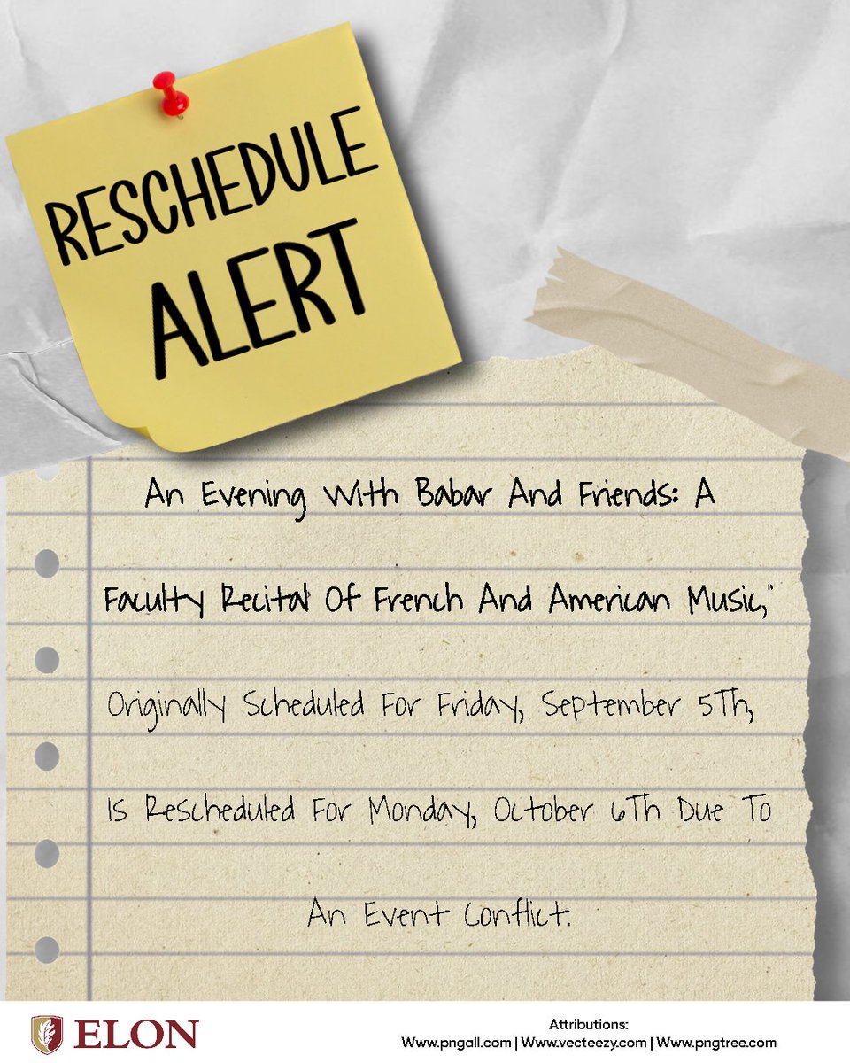 RESCHEDULE ALERT!

An Evening with Babar and Friends
A Faculty Recital of French and American Music

▶ New Date: Monday, October 6

Whitley Auditorium | 6 p.m.

Sponsored by the Department of Music