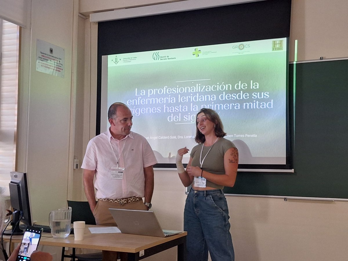 El nostra company, el Dr, Miquel Ángel Calderó presentar un anàlisi de l,evolució del procés professionalitzador de la infermeria lleidatana al s.XX.; conjuntamente amb la Dra.Carmen Torres i la Dra. Lorena Tejero 📝
<a href="/SEHMedicina/">Sociedad Española de Historia de la Medicina</a> <a href="/InfLleidaCOILL/">InfermeresLleidaCOILL</a> <a href="/CalderoMiquel/">Miquel Àngel Calderó</a> <a href="/lotevi1/">LORENA TEJERO VIDAL</a>