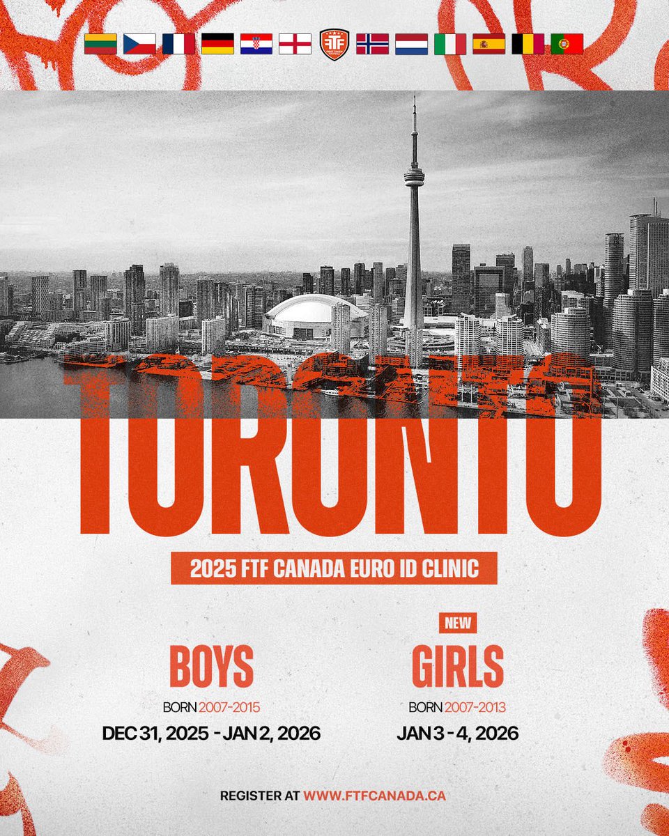 FTFCanada__'s tweet photo. Must Attend Individual Events from Coast to Coast! 🇨🇦

Your pathway to getting scouted starts here! 🤩Impress coaches, scouts, and agents from North America and abroad! 🌎

🔗 Links in Bio

#FTFCanada #LeaveYourMark #CanadianSoccer #UpcomingEvents https://t.co/ycfNv6Hp80