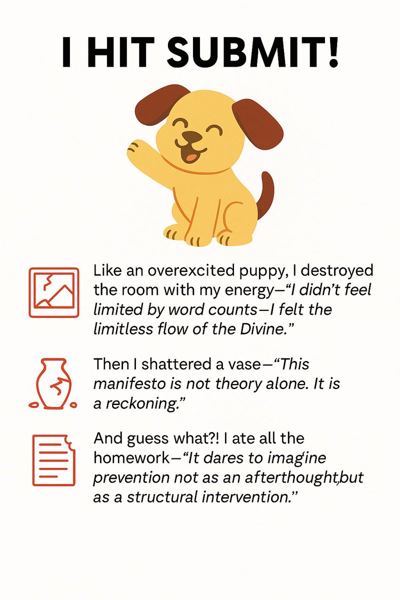 🐾💛 Yesterday I hit submit on my 30-page MHPCP Manifesto to Disability &amp; Society. Today I get to share it with you — and that feels like the start of something real. #MHPCP #DisabilityJustice #MentalHealthPrevention