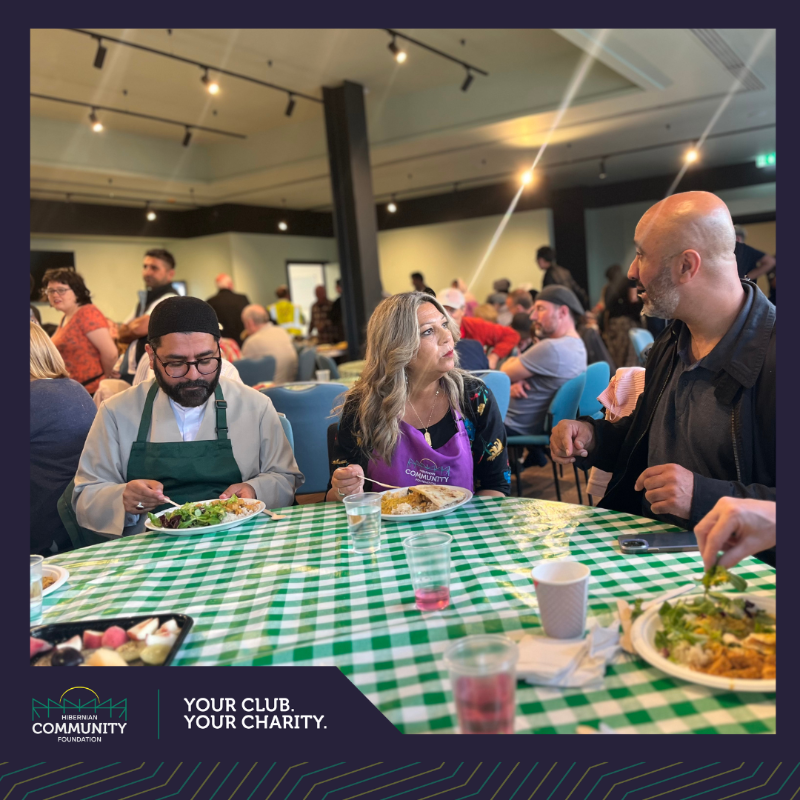 HibsinCommunity's tweet photo. “I saw a room that was intercultural, multicultural, coming together in peace, joy and food. I loved that, it really touched my heart to see all these community connections."

Click below to read more about @kaukabstewart visiting our most recent Pitch-To-Plate with @S_A_B_S_ .