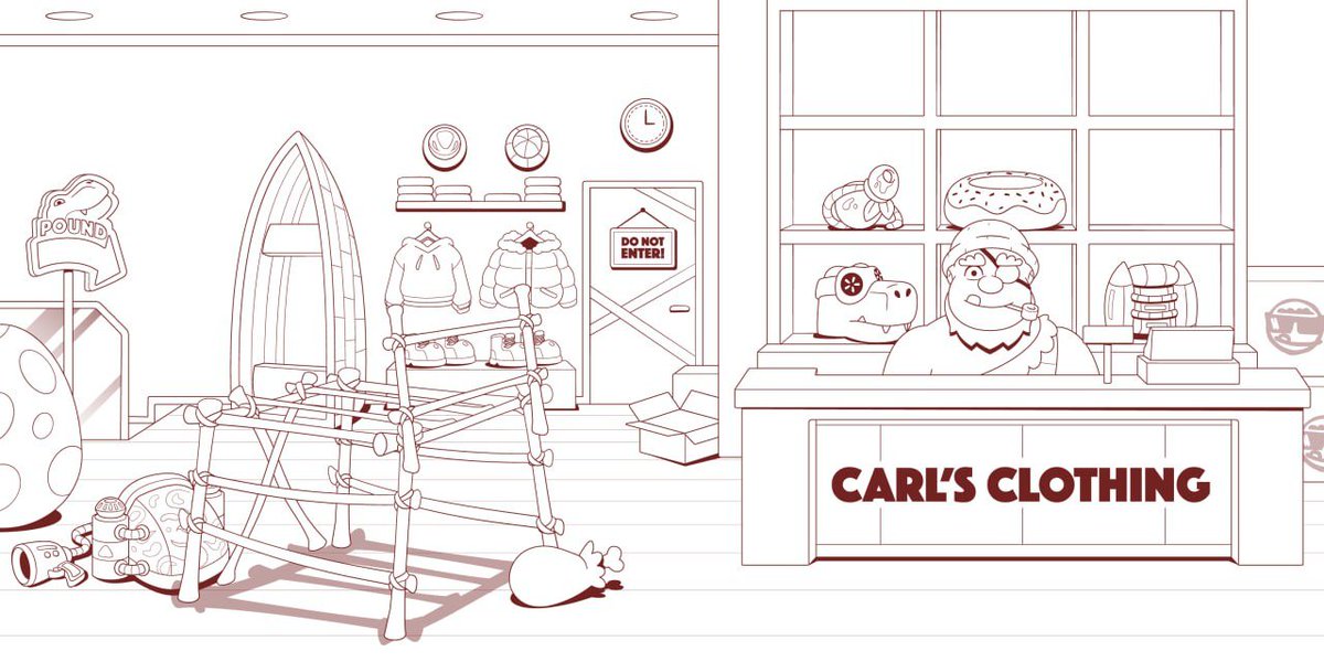 CARL’S CLOTHING 

Spend your Booga Points on valuable items to help you in the Boogadventure and the Boogasaur Hunt 😎 

Everything you see here will be an actual in-game item 👀 

Who knows what else Carl might find to sell…

Seasonal cosmetics?
Hidden badges?

The