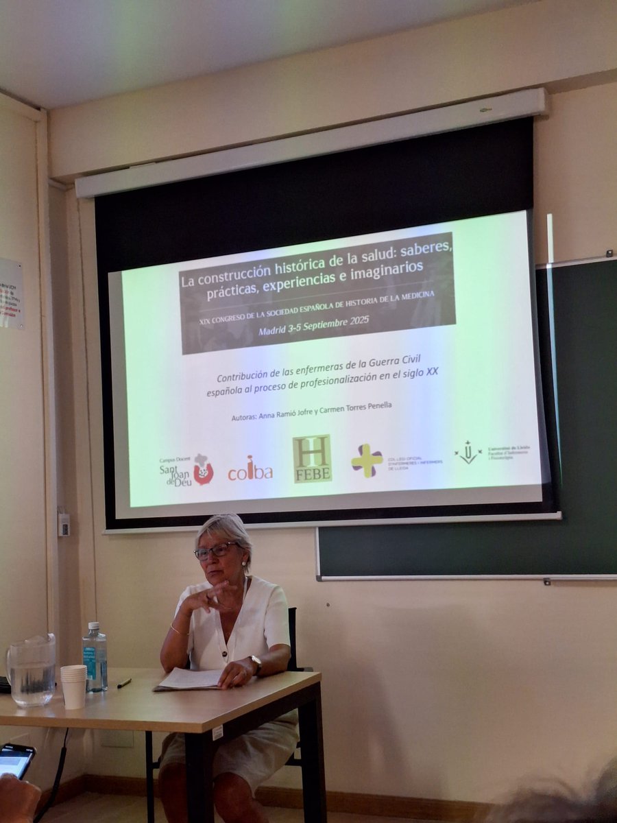 La Dra. Ana Ramió i la Dra. Carmen Torres ens presenten en la seva comunicació la contribució de la infermeria durant la Guerra Civil espanyola a la professionalització del segle XX.
<a href="/aramiojofre/">Anna Ramió Jofre</a>
<a href="/InfLleidaCOILL/">InfermeresLleidaCOILL</a> 
<a href="/SEHMedicina/">Sociedad Española de Historia de la Medicina</a> 
#FEBEassociació