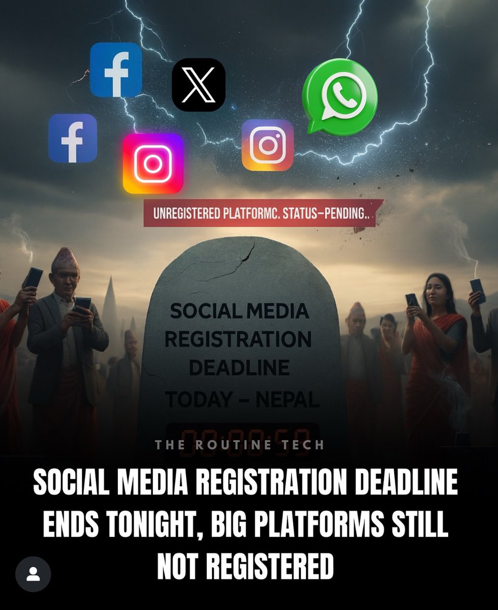LikeAKernel's tweet photo. Okay so Nepalese government had given an ultimatum to all the SM companies to register themselves in order to keep functioning in Nepal. Since today was the last day,an official page has issued this notice and the comment section below is hilarious 🤣 
#ronb https://t.co/dWFGOoCBRY