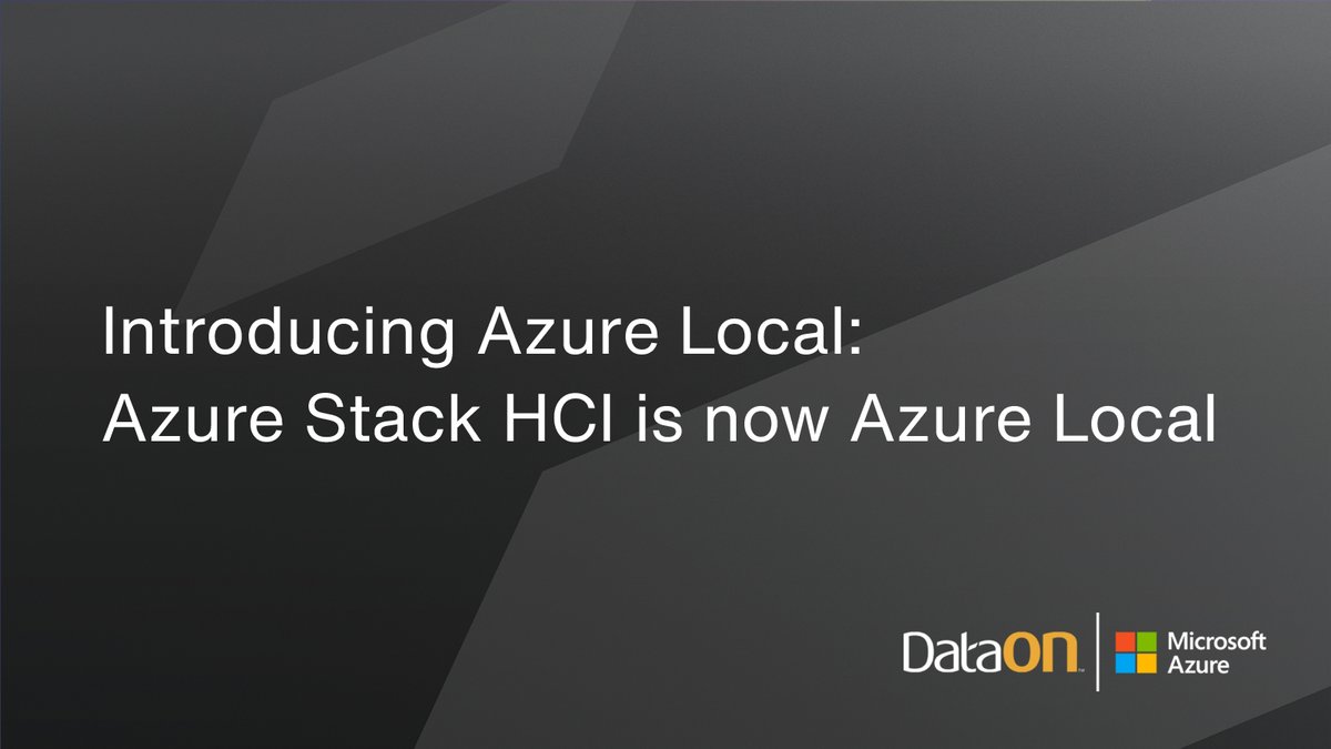 Azure Local is Microsoft's new distributed infrastructure enabled by Azure Arc. #AzureStackHCI is now part of #AzureLocal. DataON's Jake Thomas talks about what's changing and what's not changing. bit.ly/3B7Sv5R