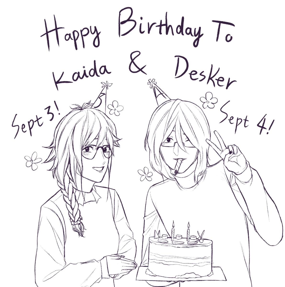 DeskerDanniser's tweet photo. Happy birthday to lady Kaida and me!! ^w^ https://t.co/OD7dYrUYBa