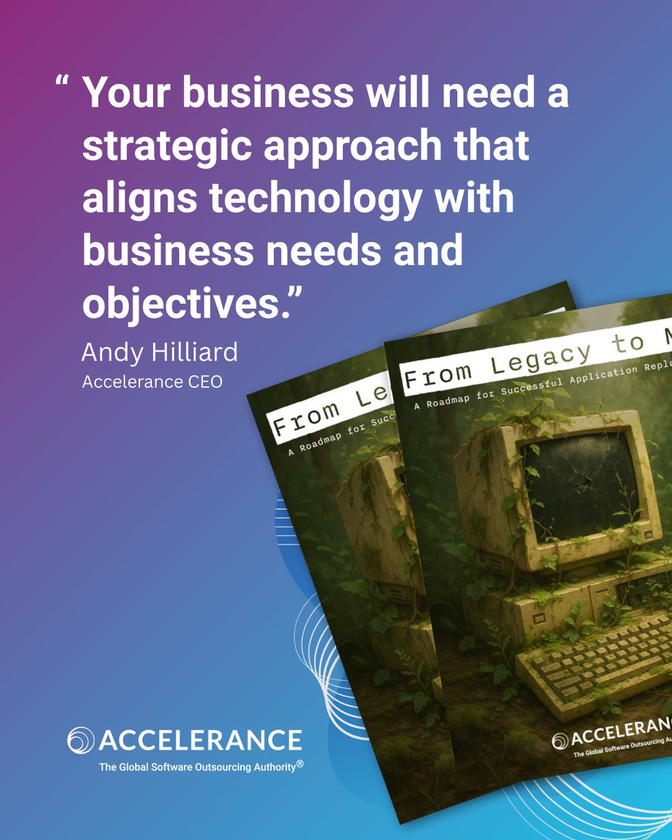 accelerance's tweet image. Software modernization is key to growth. It updates old systems for better efficiency and security. This process aligns your IT with your business goals. Read our newsletter about it: hubs.ly/Q03GKGpw0

#SoftwareModernization #BusinessIT #TechUpgrade #ReadOurNewsletter