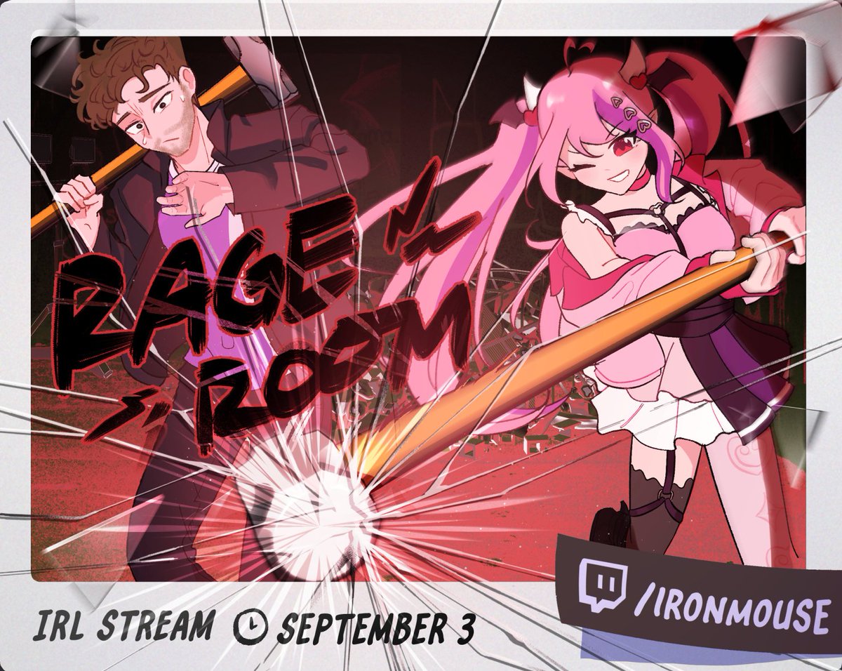 ironmouse's tweet image. We are breaking shit today! Hope to see you there at around 7 pm et!!!