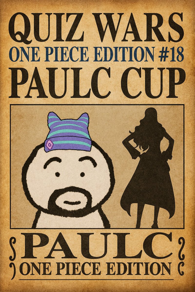🏆 One Piece Quiz – PaulC Cup!! 

The 18th Aninads Quiz Wars, 
Hosted by <a href="/yoC_monad/">yoC.Nads💜 | Monad🇯🇵</a> &amp; <a href="/gomechico/">中込大介（wrecku）</a> 
 Prizes: Sponsored by <a href="/paulchoi1915/">PaulC ⨀</a>

the Winner is <a href="/asaru69/">Daan（だん） .base.eth</a>