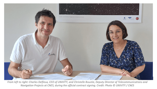 SpaceWatchGL's tweet photo. UNIVITY Secures €31M CNES Funding.
UNIVITY wins €31M from @CNES to demonstrate satellite-based 5G with VLEO satellites and terrestrial networks under France 2030.
Read more: https://t.co/i0vHBu9cll
#SpaceWatchNews #UNIVITY #CNES https://t.co/6KWZ63R9pK