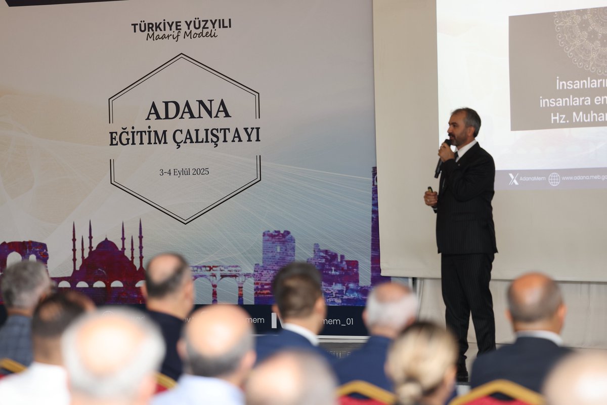 AdanaMem's tweet photo. Adana Eğitim Çalıştayı 3-4 Eylül’de gerçekleştiriliyor. Açılış programına MEB Özel Eğitim ve Rehberlik Hizmetleri Genel Müdürü Sn. Mustafa Otrar, Vali Yrd. Sn. İbrahim Küçük, il protokolü ve il geneli eğitim paydaşları katıldı.@tcmeb @MebOrgm @tufekciyusuf https://t.co/5kiyZcgH5r