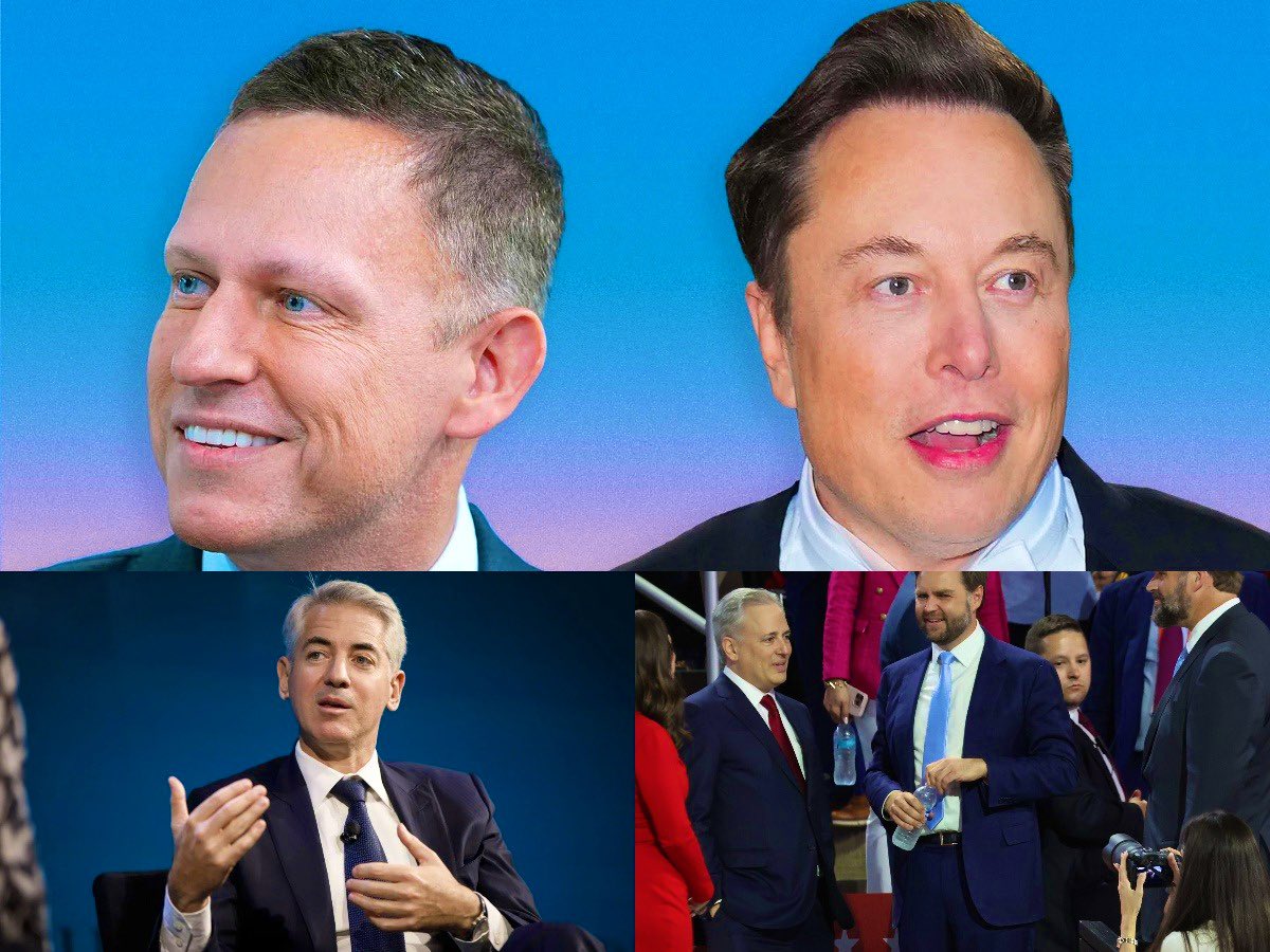 1/7 Silicon Valley’s technofascists and their allies—Musk, Thiel, Ackman, Sacks, Vance, Andreessen—aren’t just rich and powerful.

They have a vision: an authoritarian society run by far-right billionaires.

It’s elitist, authoritarian, traitorous, and dangerously under-discussed