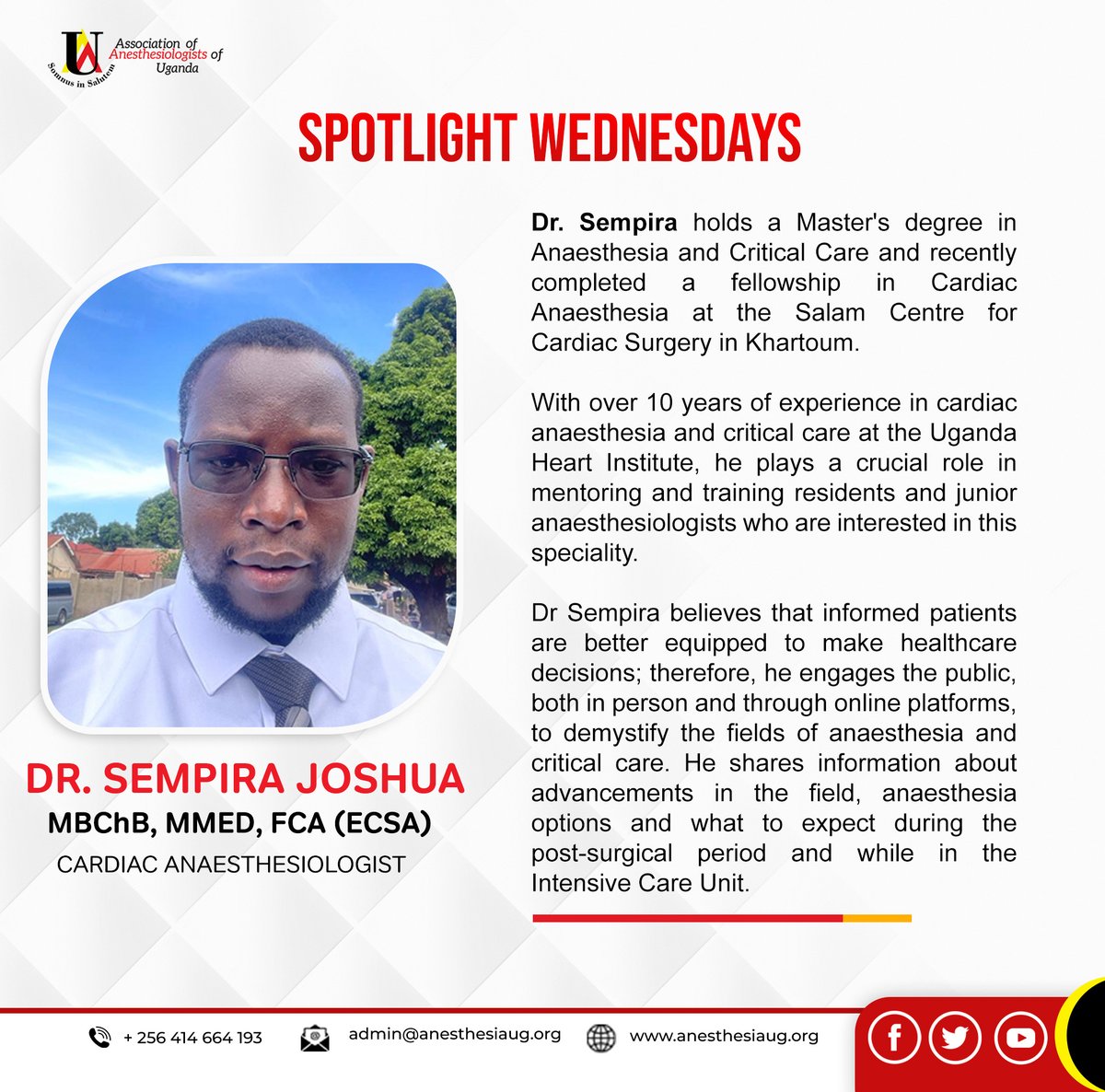 Association of Anesthesiologists of Uganda tweet media
