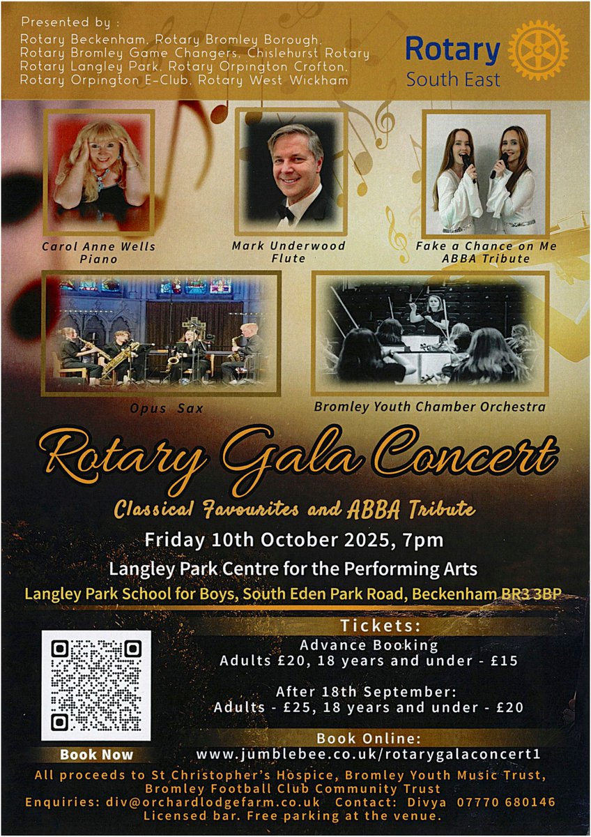Bromley Youth Chamber Orchestra will be performing as part of the Rotary Gala Concert on Friday 10 October at Langley. Please do join them for a fabulous evening of music buff.ly/D5rjV5G