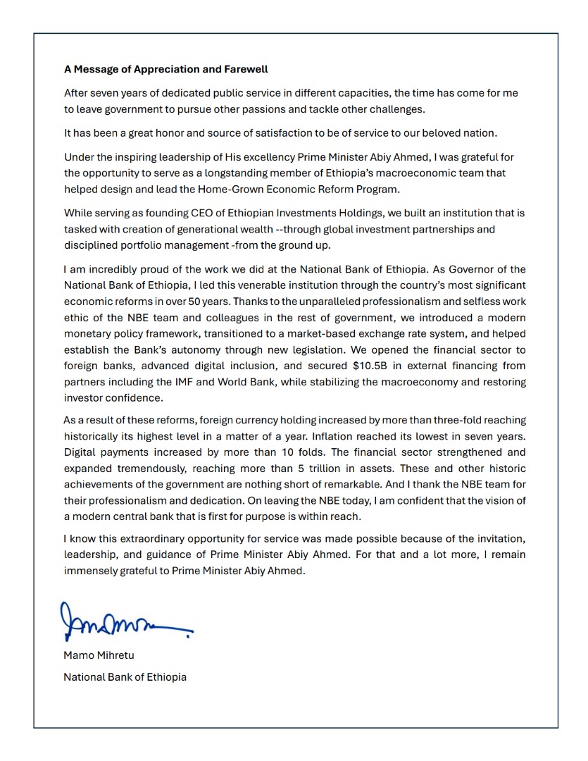 mihretum's tweet image. A message of appreciation and farewell.